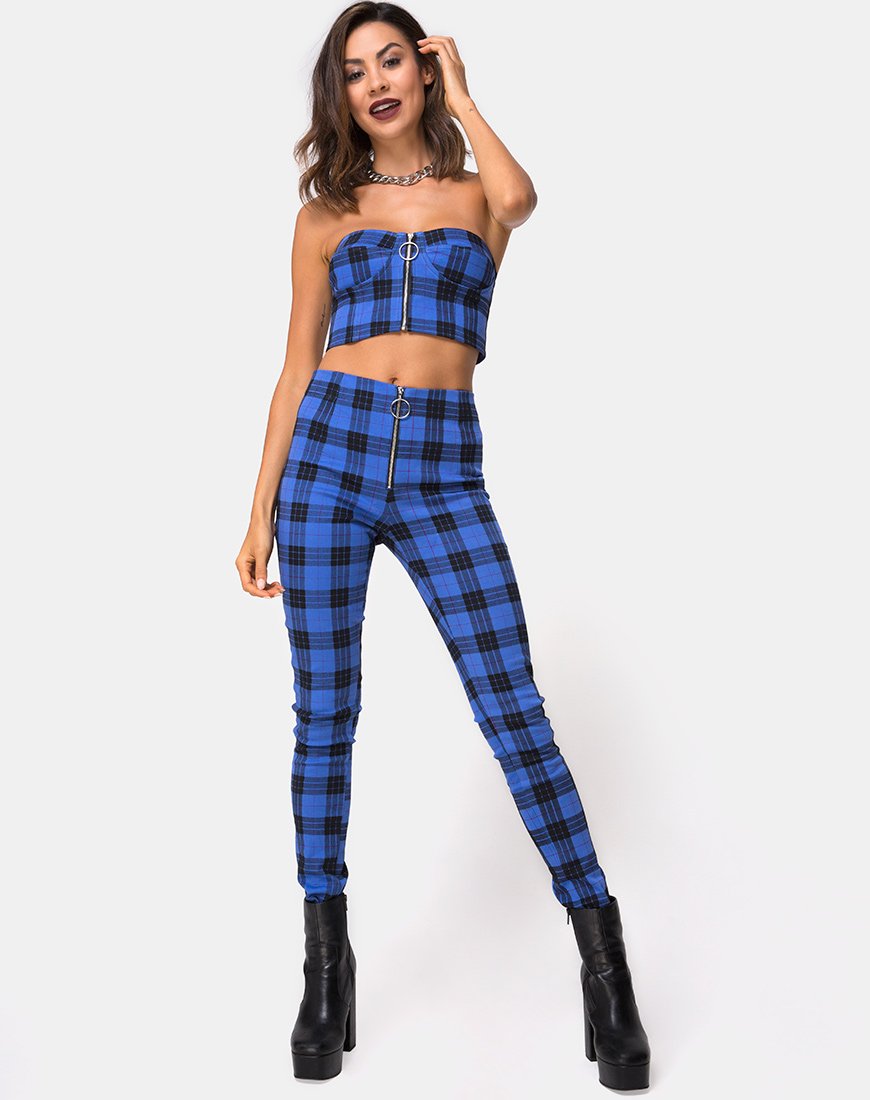 Imagen de Jolim Tapered Trouser en tartán azul