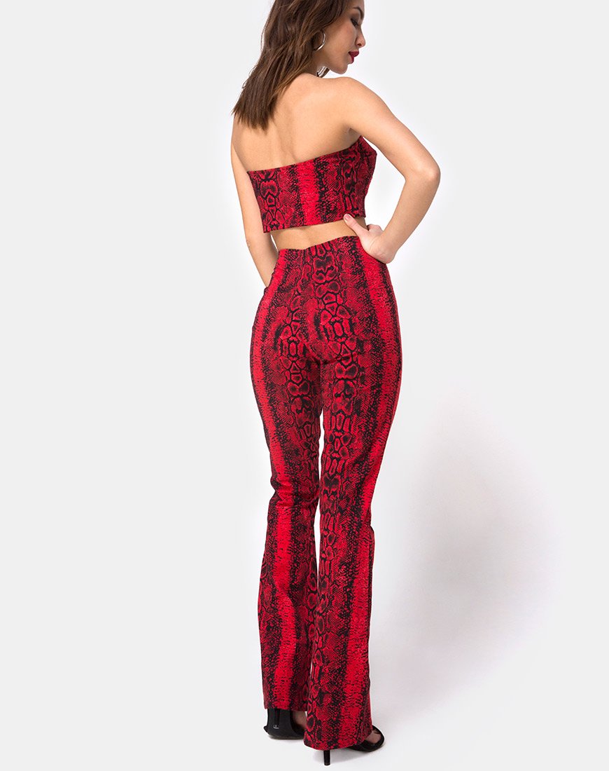 Imagen del pantalón Zolia rojo serpiente