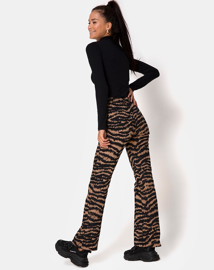Imagen de Zoven Pantalones en Animal Drip Marrón