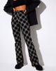 Imagen de Zoven Flare Trouser in 20s Check Black and Grey