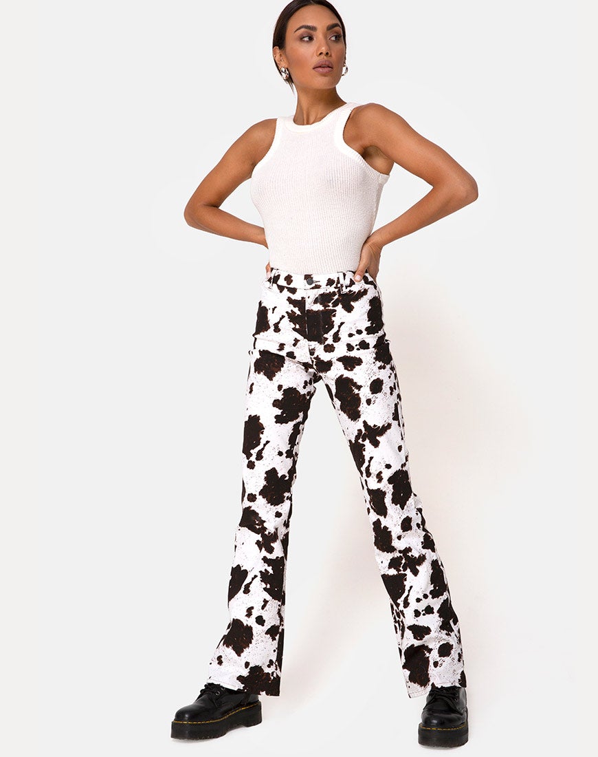 Pantalón Zoven de piel de vaca