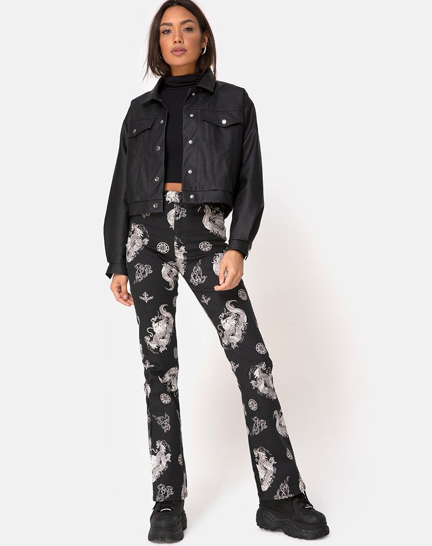 Imagen del pantalón Zoven en negro dragón