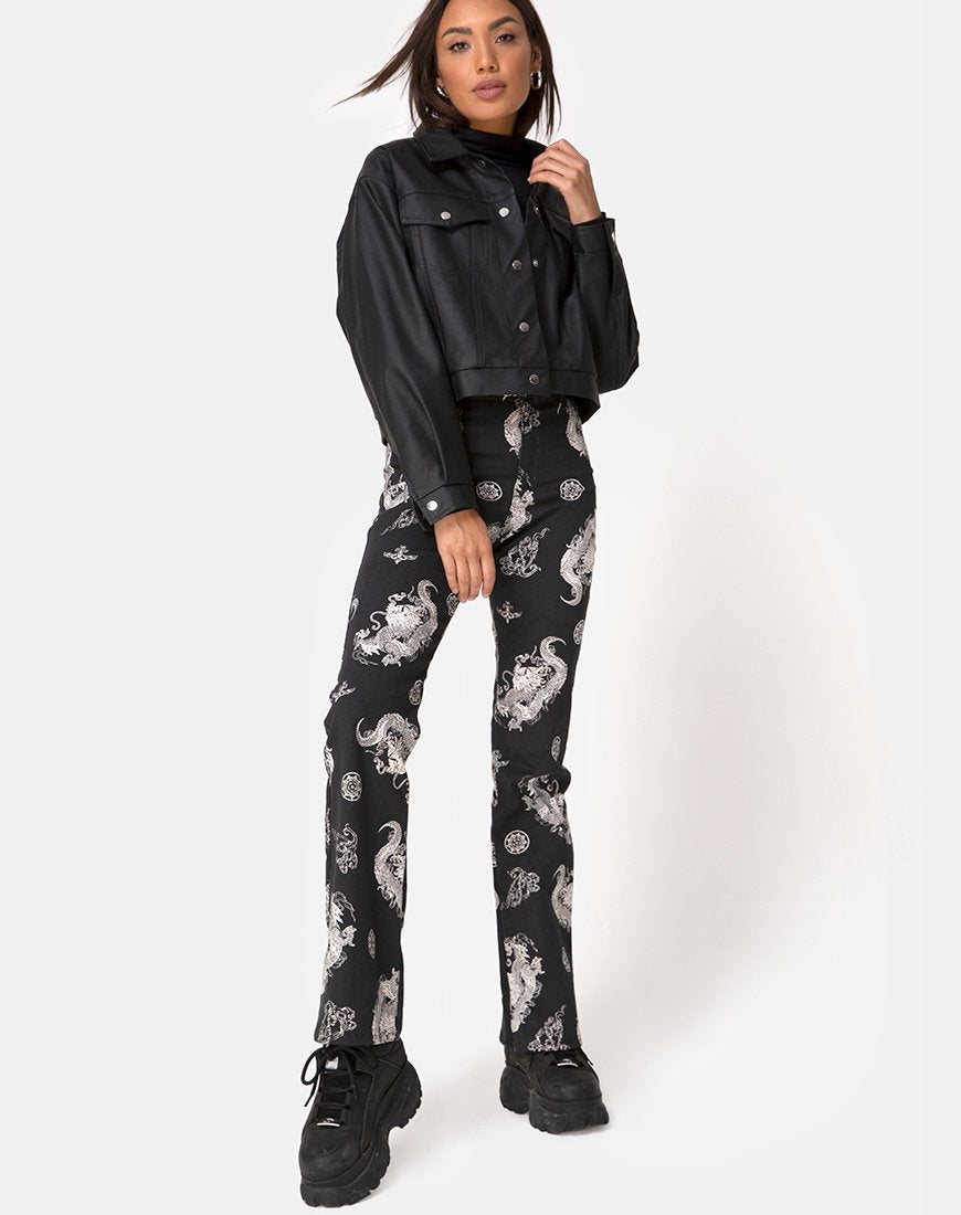 Imagen del pantalón Zoven en negro dragón