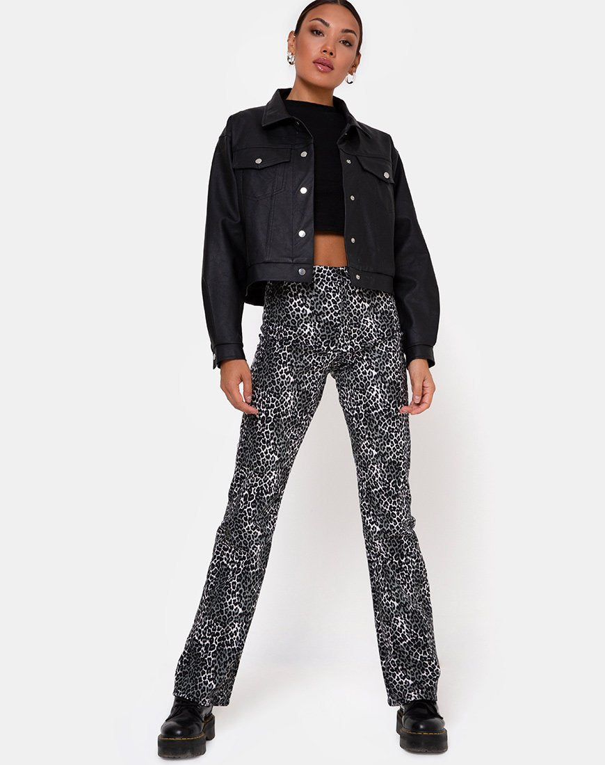 Imagen de Zoven Pantalones en Rar Leopard Gris