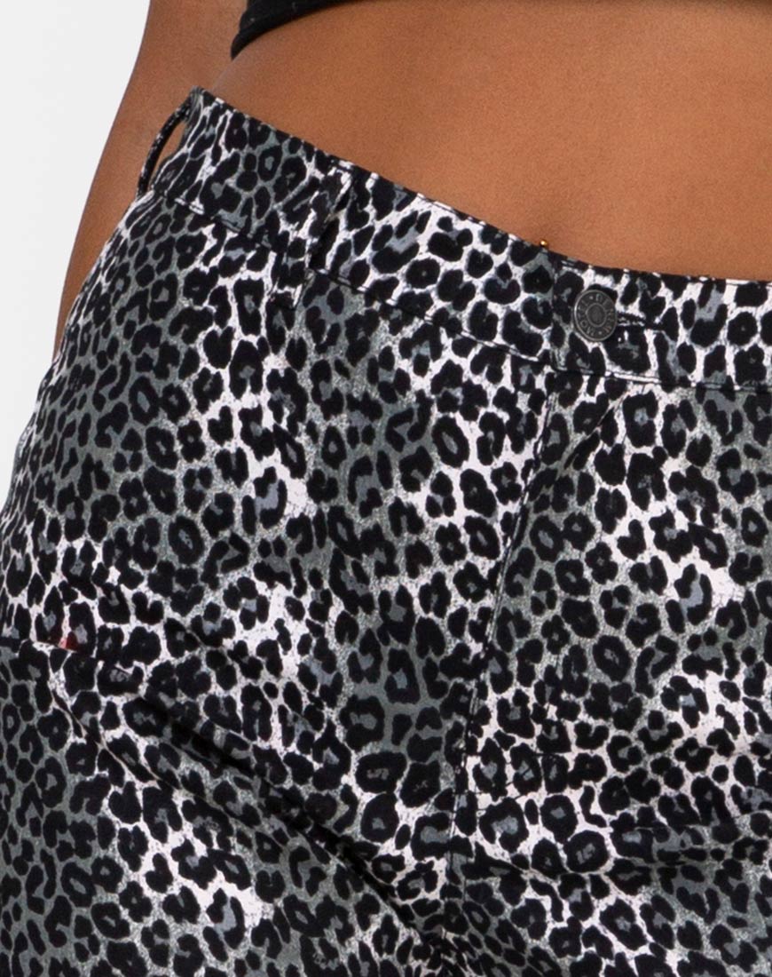 Imagen de Zoven Pantalones en Rar Leopard Gris