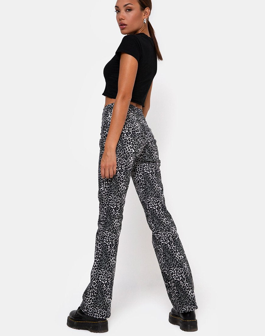 Imagen de Zoven Pantalones en Rar Leopard Gris