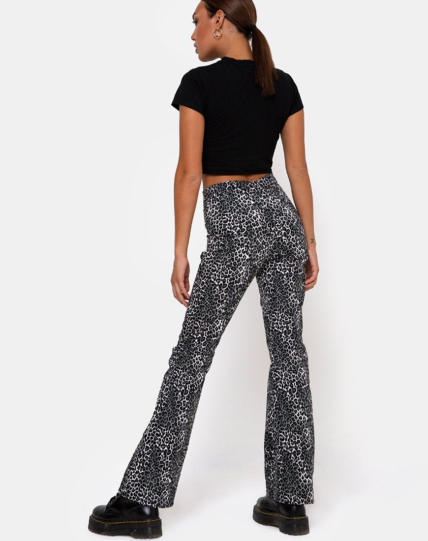 Imagen de Zoven Pantalones en Rar Leopard Gris