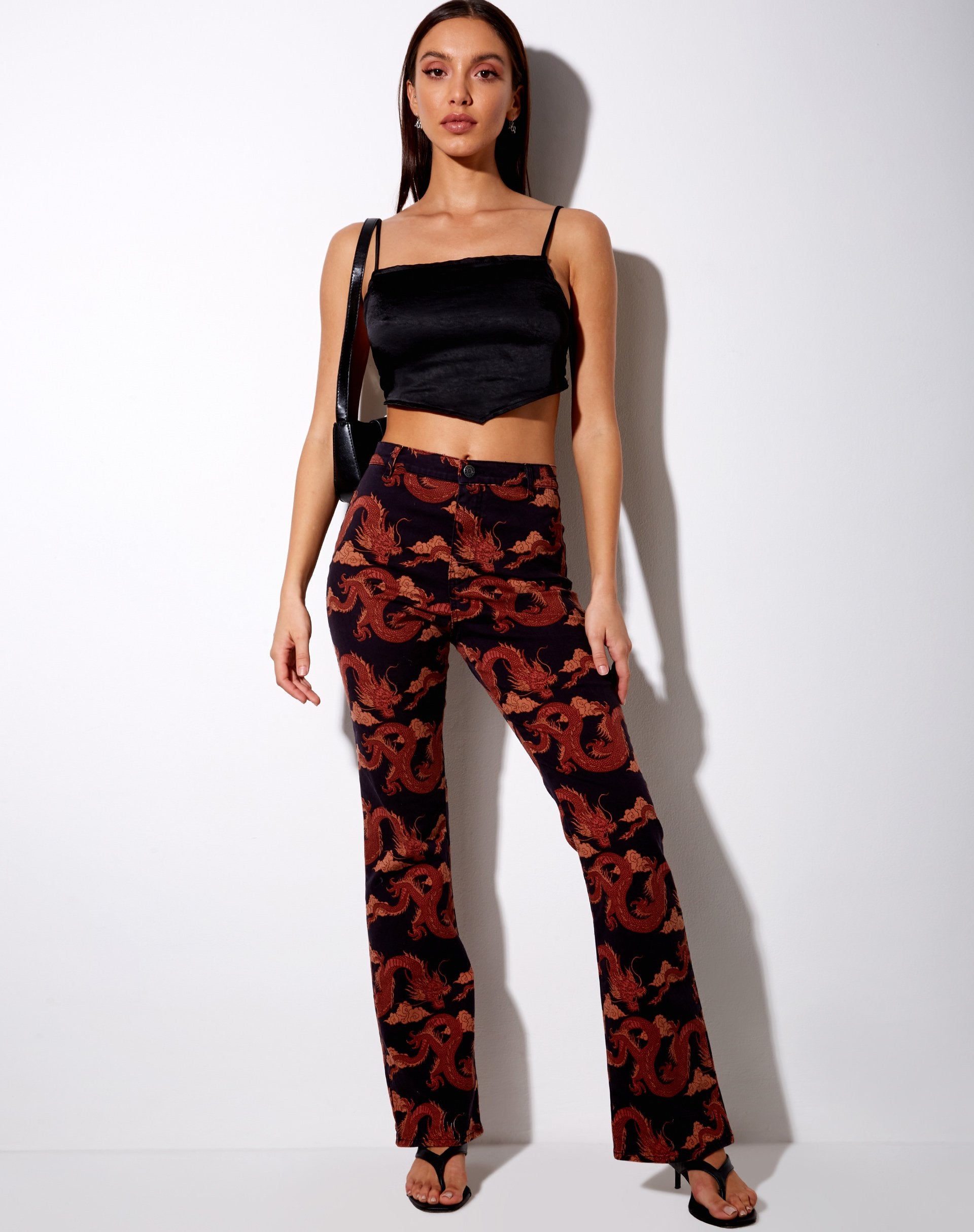 Imagen de Zoven Flare Trouser in Tonal Dragon Orange