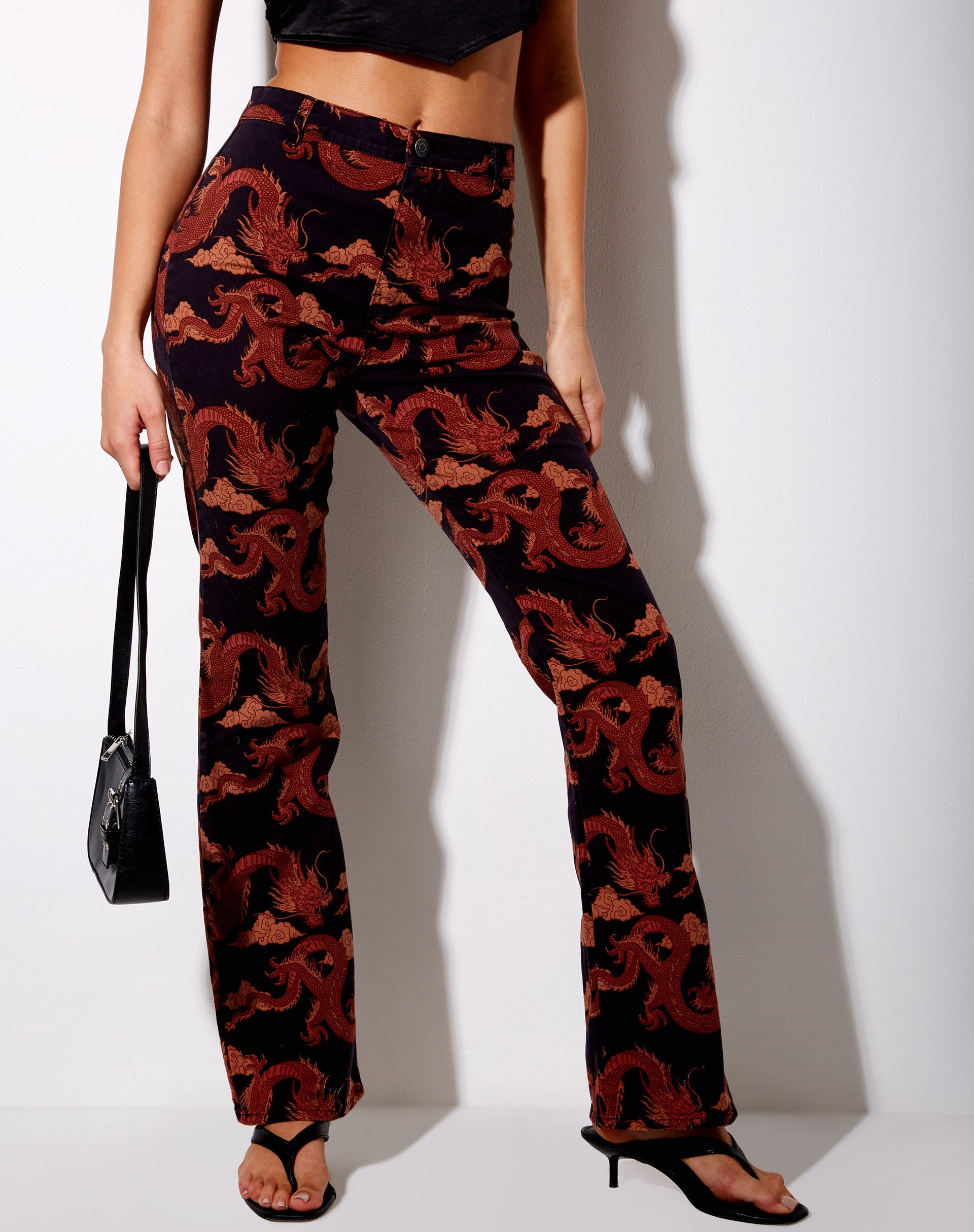 Imagen de Zoven Flare Trouser in Tonal Dragon Orange