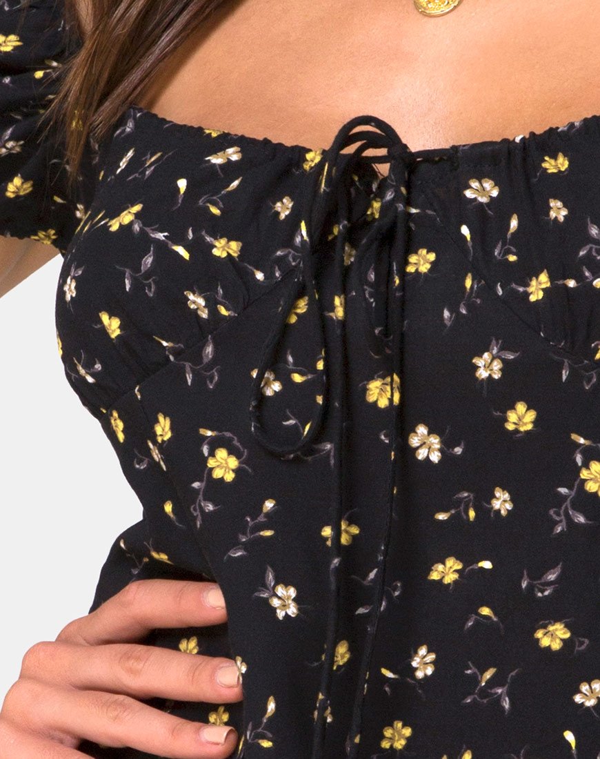 Imagen de Zudema Mini Vestido en Pretty Petal Negro