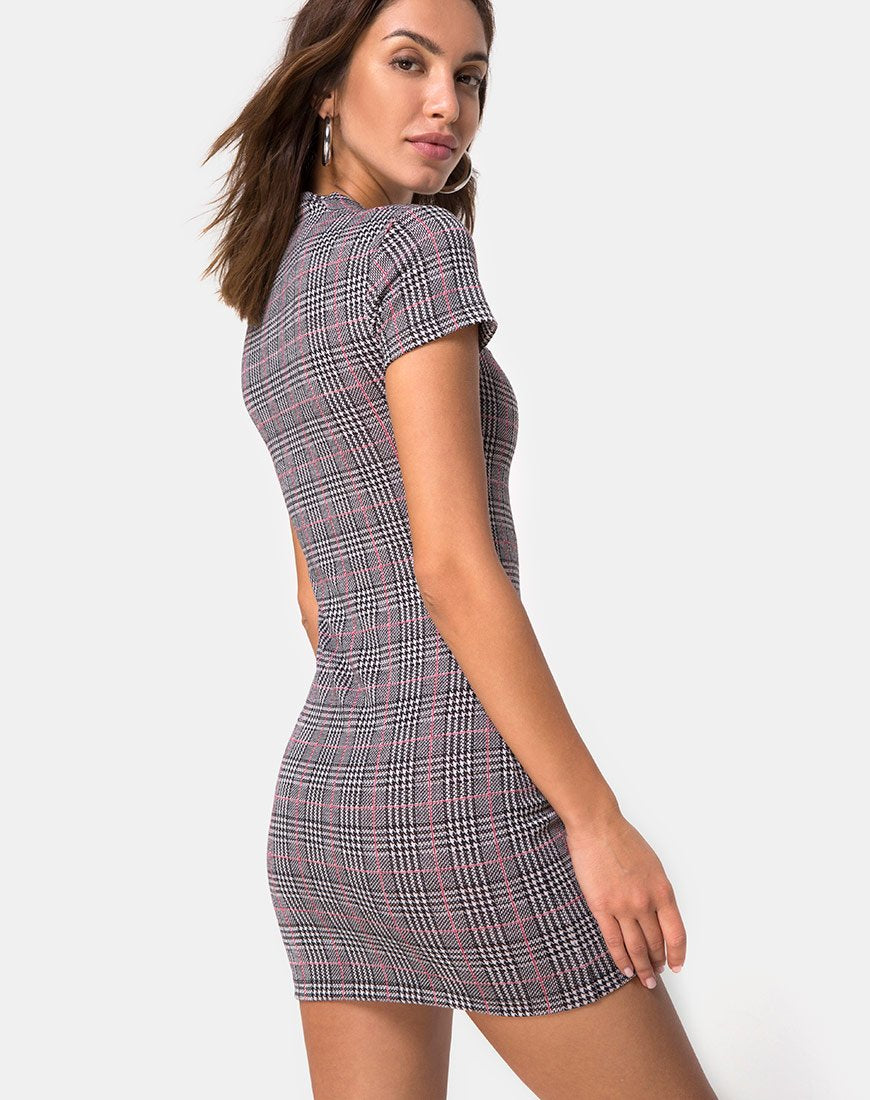 Zileah Shift Dress en Charles Check Blush