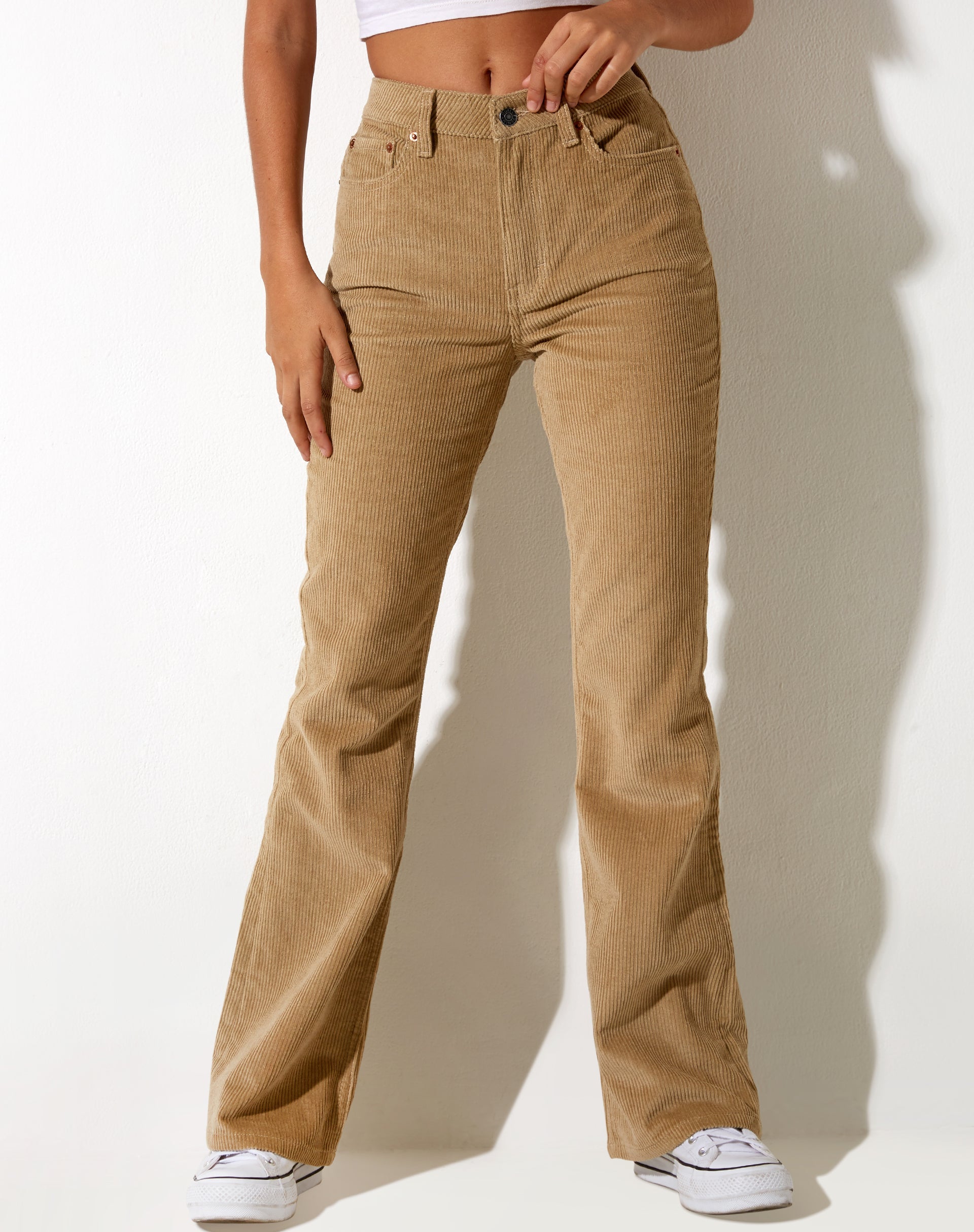 Imagen de Bootleg Jeans en Cord Sand