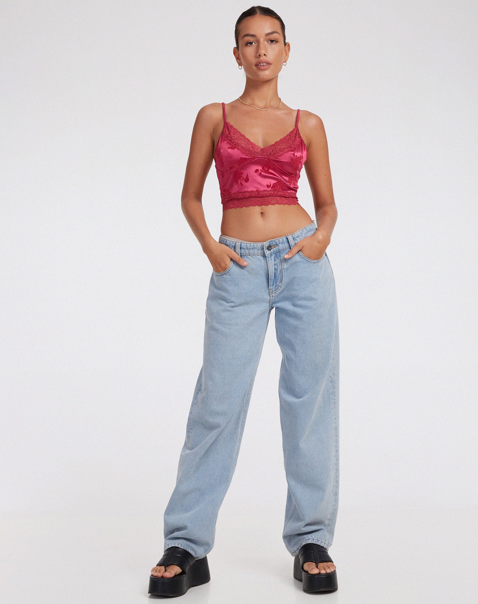 imagen de Dyrana Crop Top en Rosa Flock Magenta
