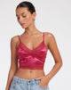 imagen de Dyrana Crop Top en Rosa Flock Magenta