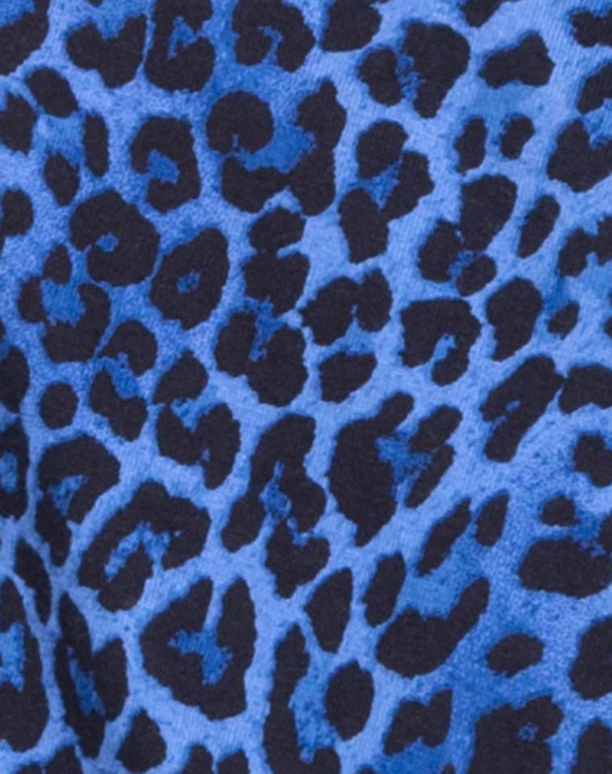 Imagen de Sunny Kiss Oversize Tee in Leopard Royal Blue