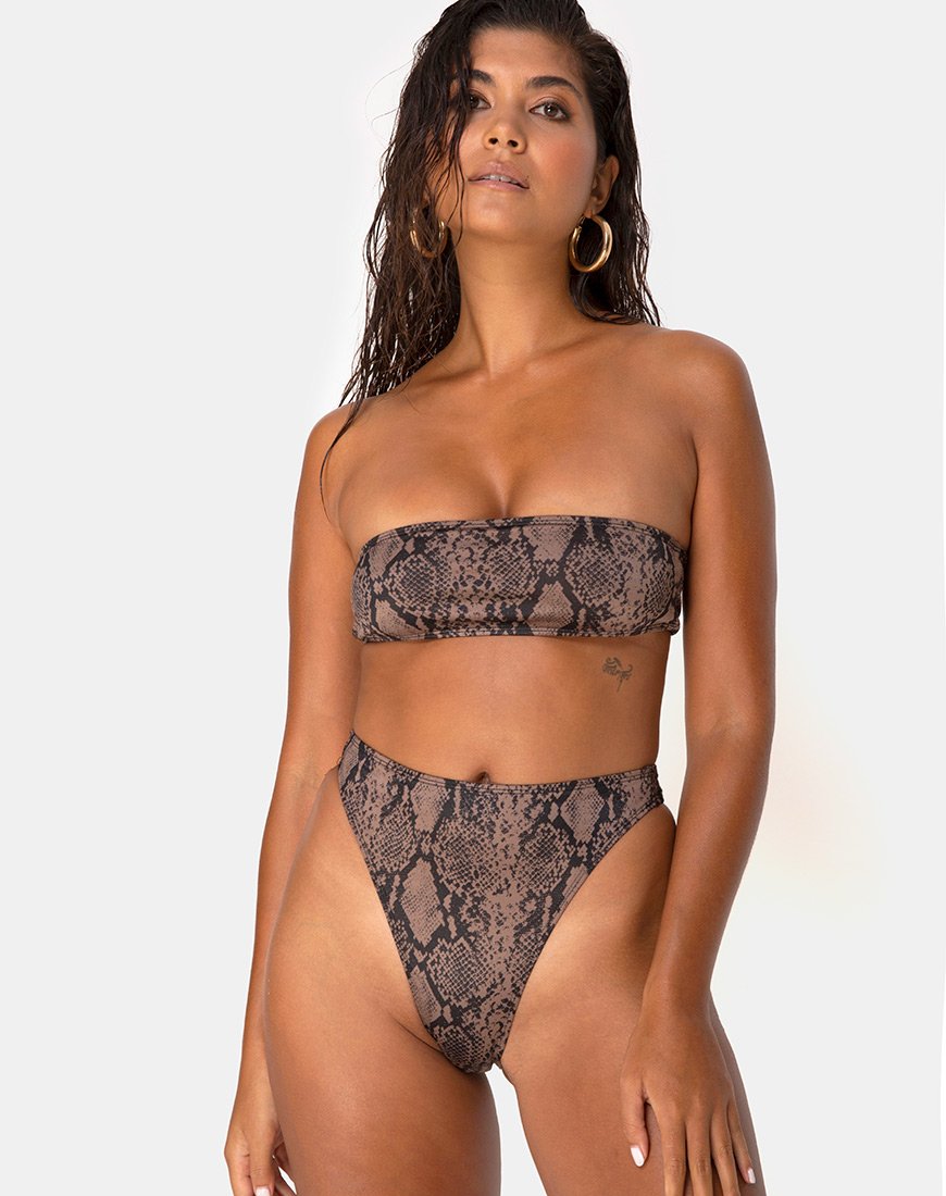 Top de bikini Izarla en topo serpiente