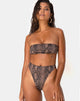 Imagen del sujetador de bikini Izarla de color topo serpiente