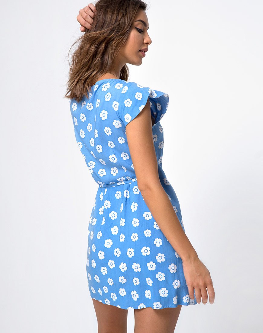 Vestido Karill en Daisy Stamp Azul cielo