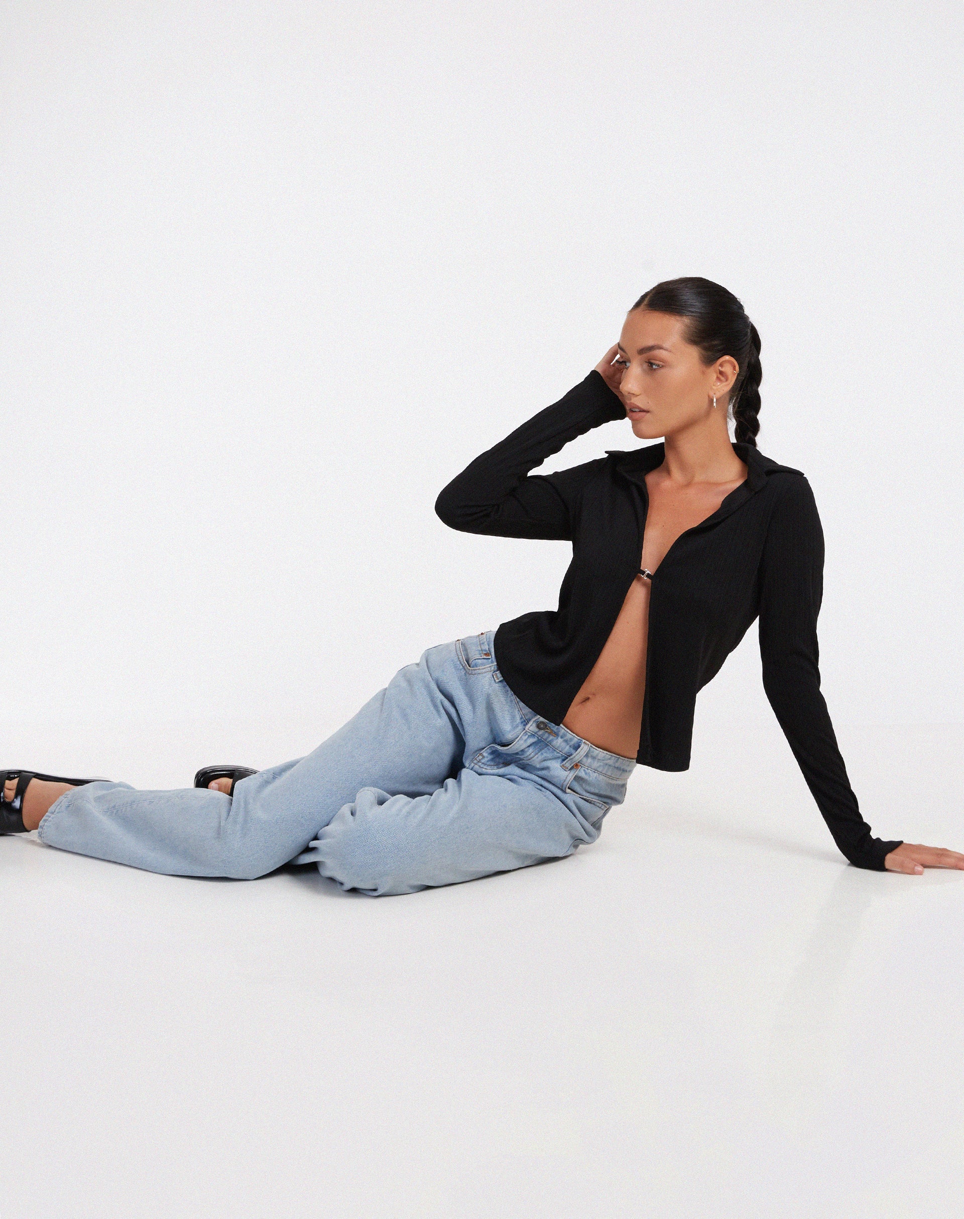 imagen de Ruix Top en Jersey Plise Negro