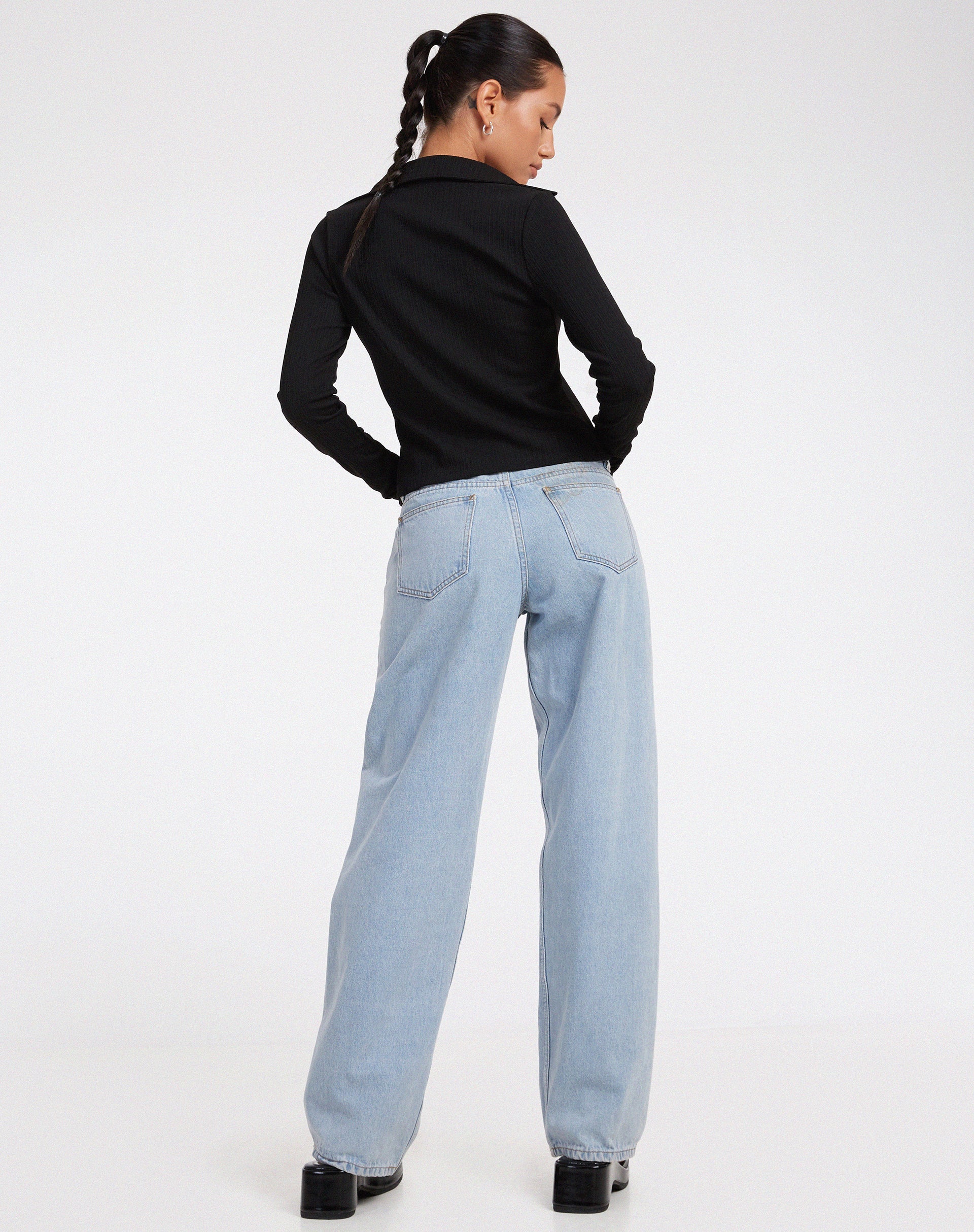 imagen de Ruix Top en Jersey Plise Negro