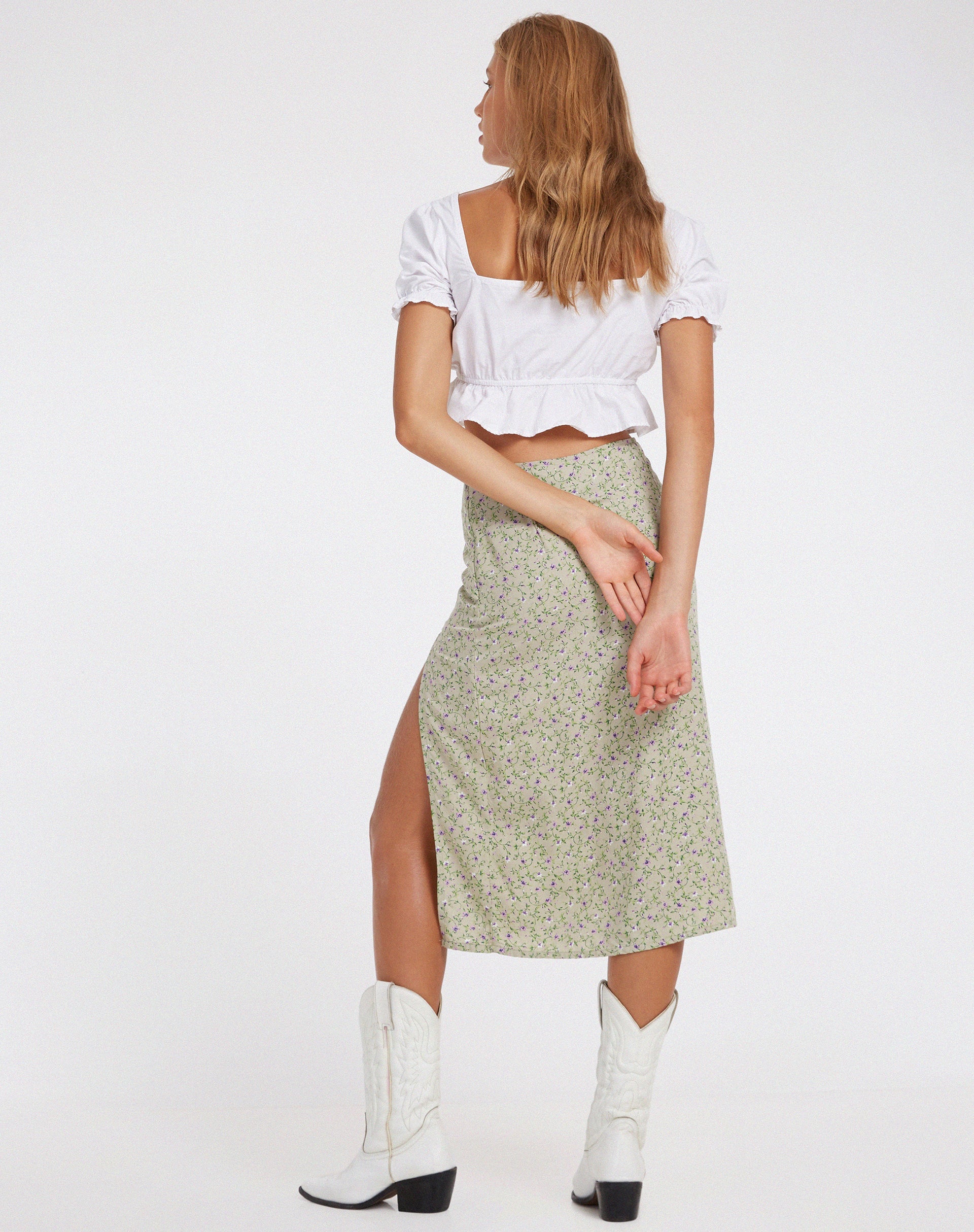 Imagen de Seko Falda Midi en Parma Violeta