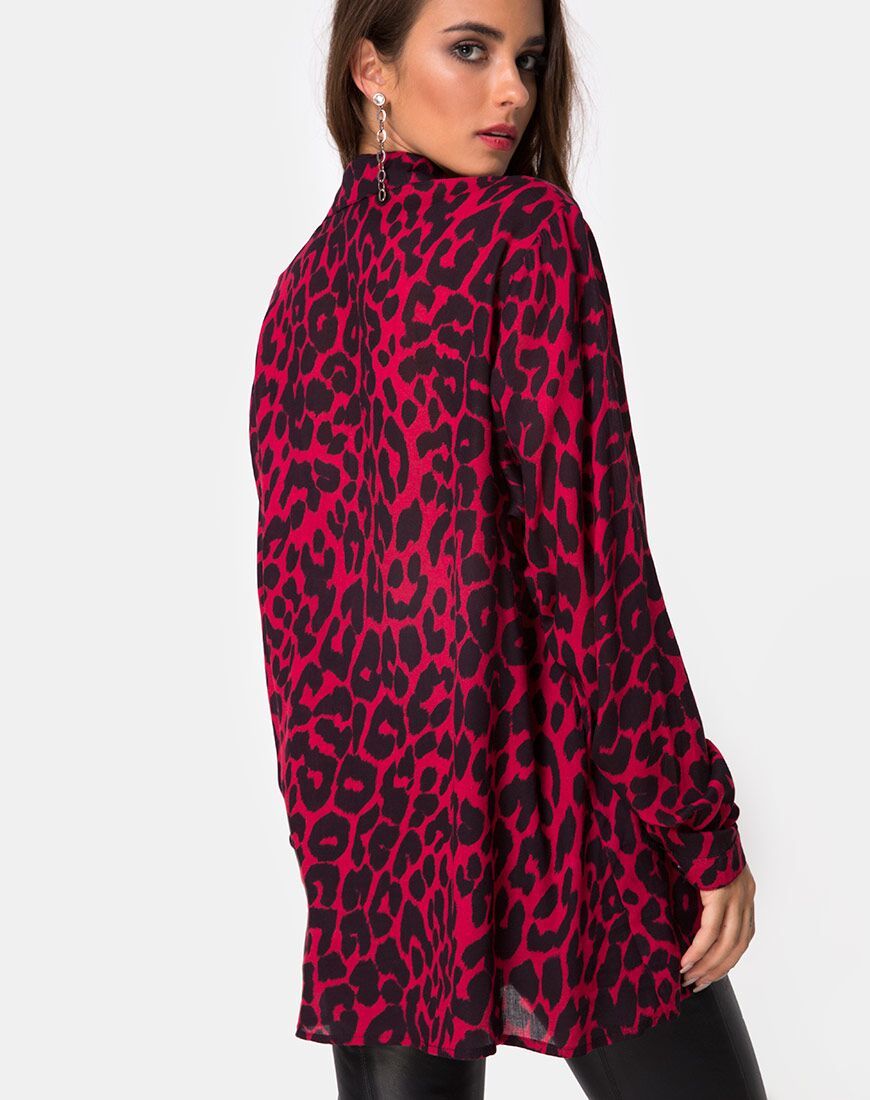Imagen de la camisa Disam en oversize Jaguar rojo