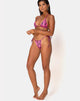 Imagen de la braguita de bikini Talia rosa serpiente
