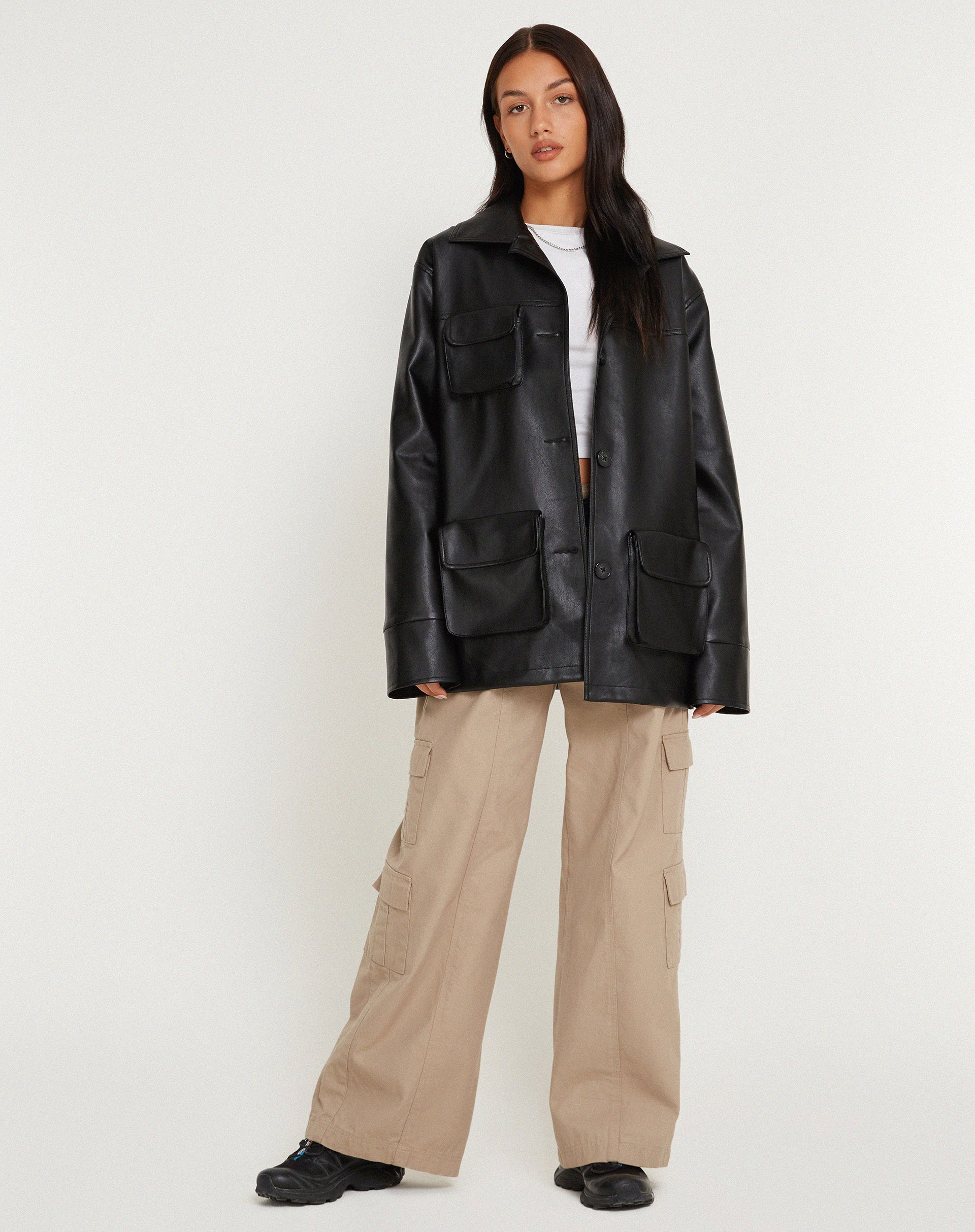 Imagen de la chaqueta Tavira en PU Negro