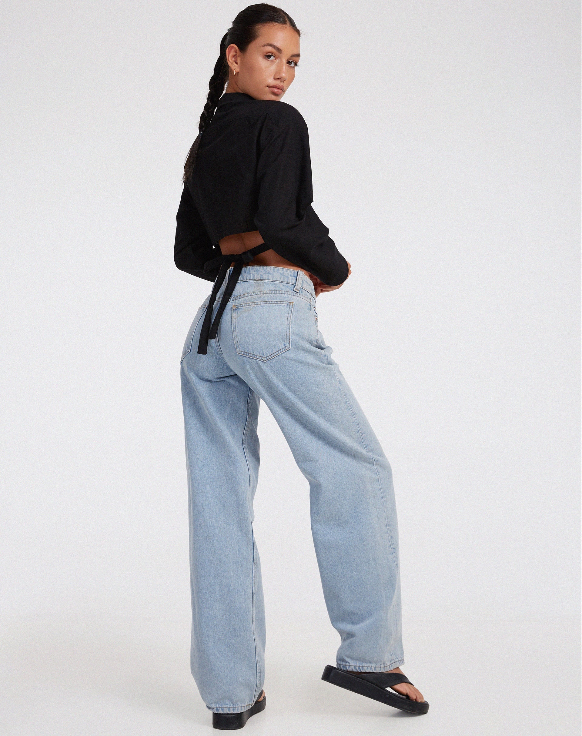 imagen de Elyse Crop Top en Rami Negro