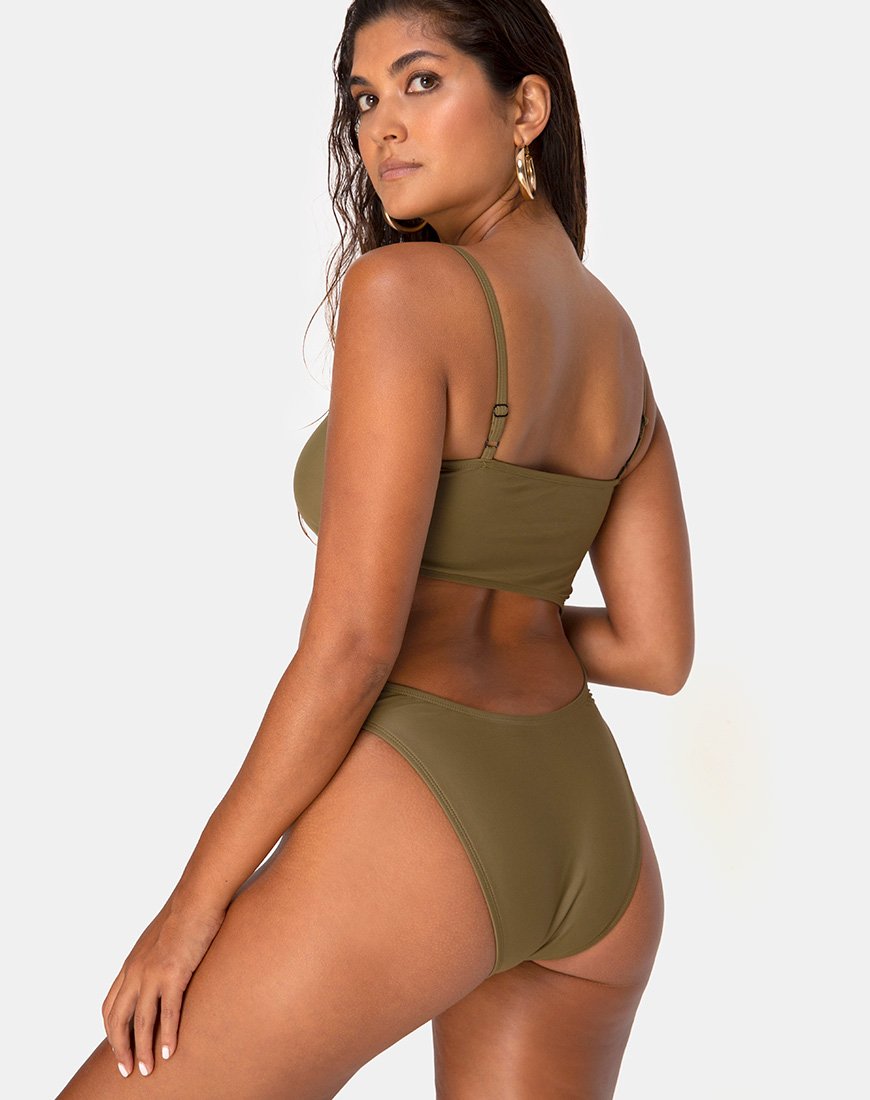 Traje de baño Zamia en caqui mate